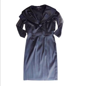 Donna Ricco | 2-Piece Lace-Sleeve Black Dress